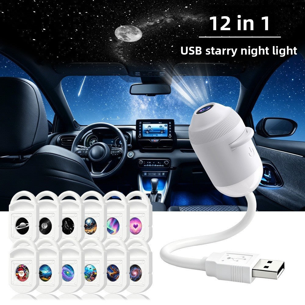 USB Star Projection Night Light