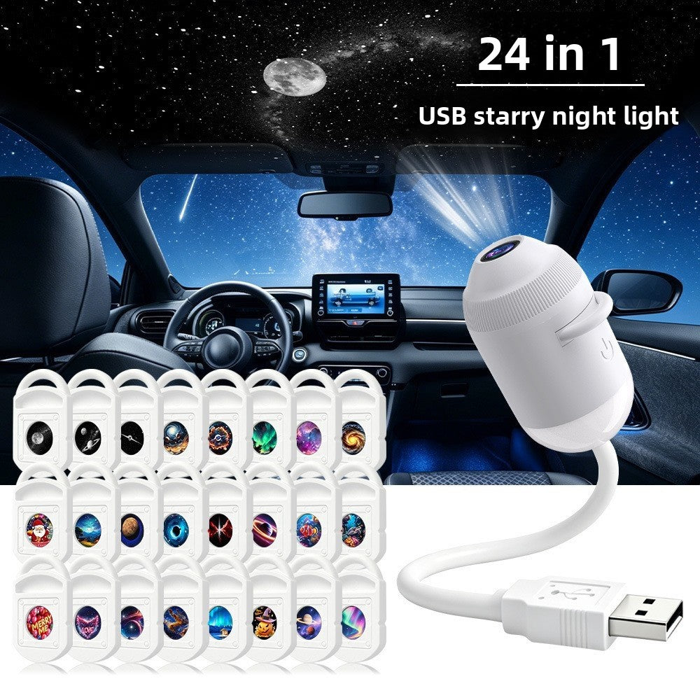USB Star Projection Night Light